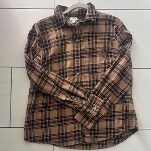 J Crew Cozy Plaid Button-Up Shirt